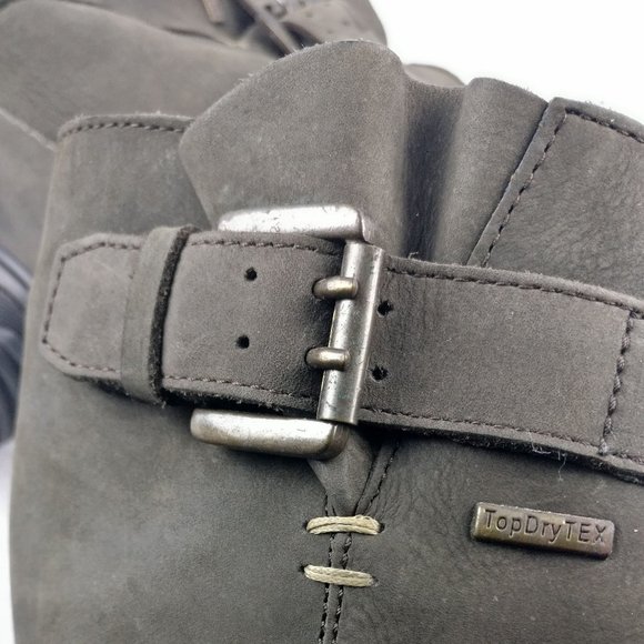 Weatherproof Leather boot with Winter Ice grip Lugged sole men10us/43eu=Wmns11.5 - Picture 3 of 10